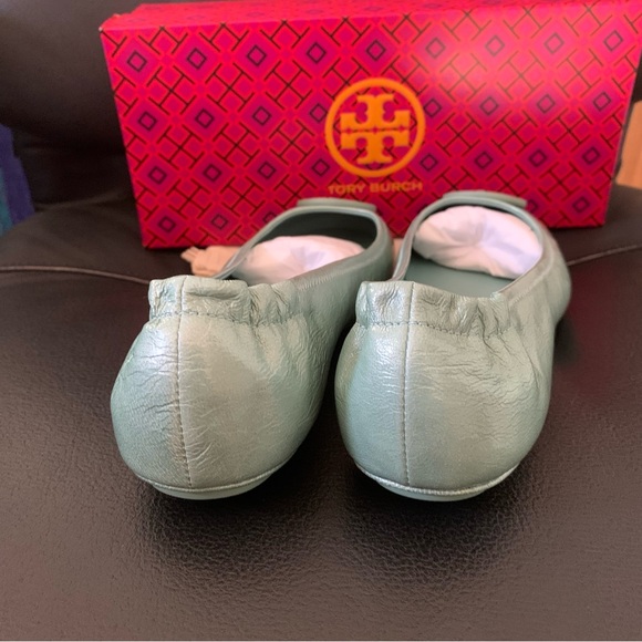 Last 1 ❤️ New Tory Burch Minnie Travel Ballet With Leather Logo - Picture 4 of 6